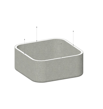 Soluzione aerea fonoassorbente