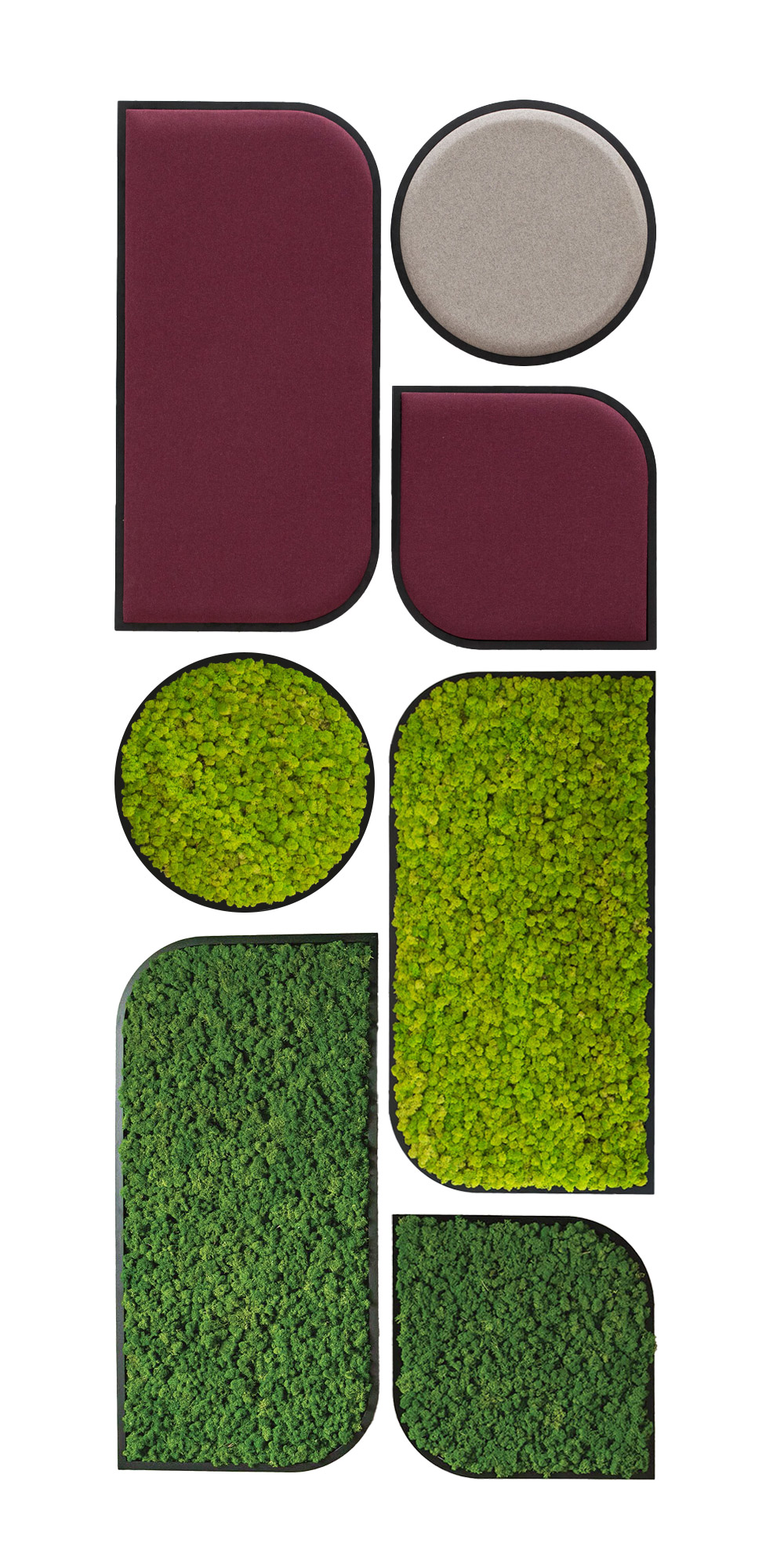 quadro lichene stabilizzato fonoassorbente di design